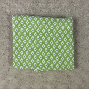 Luvable Friends Green White Diamond Baby Receiving Blanket Flannel Polka Dots